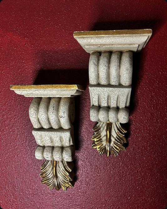 Pair of Carved Wall Sconce Corbels