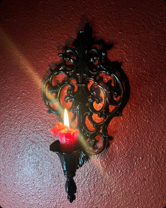 Gothic Single Ornate Wall Candleholder