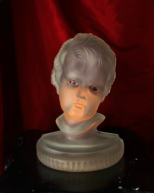 Frosted Satin Bust of a Boy