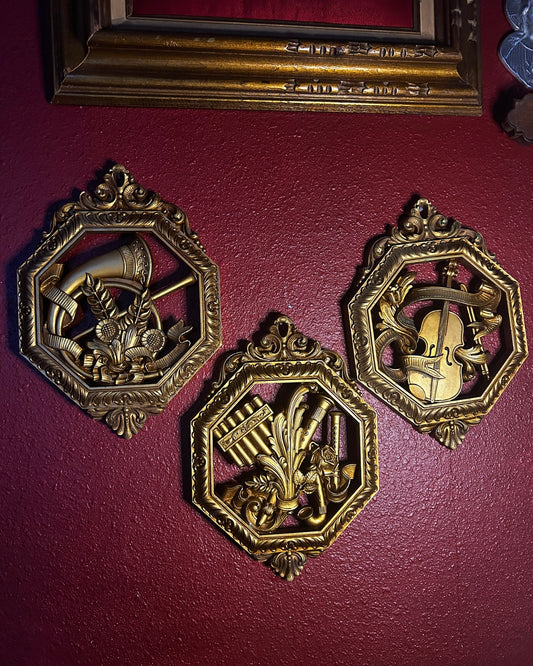 Trio of Gold Music Plaques